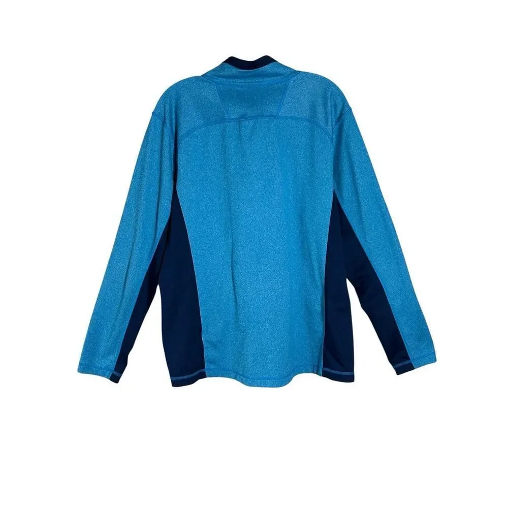 The North Face Men’s Teal and Navy Half-Zip Pullover